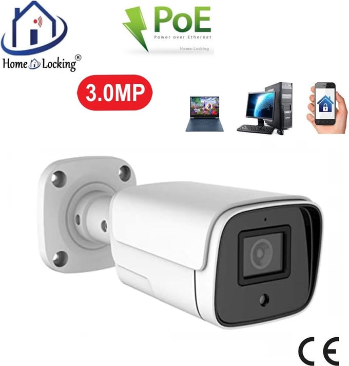 Home-Locking POE IP-camera bullet met bewegingsdetectie 3.0MP.C-1262