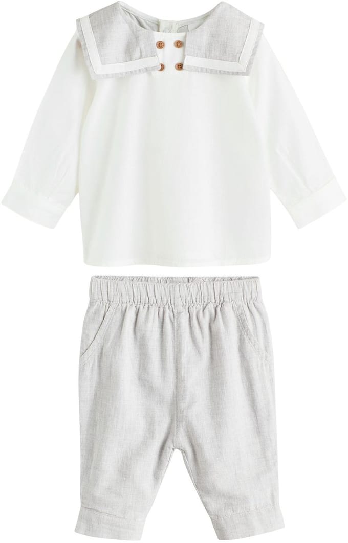 Next - Jongens - Set met top en broek voor baby's - Grijs