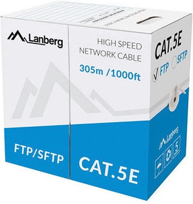 Lanberg Sftp-Patchkabel Voor Lan-Netwerk Cat 5E 305M Koper Cpr Fluke