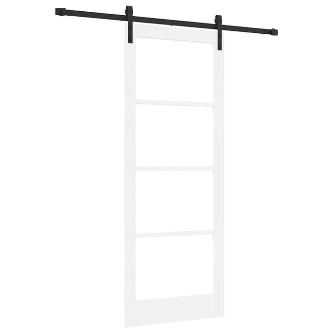 vidaXL - Schuifdeur - ORKDAL - Wit - en - Zwart - 83 - x - 211 - cm