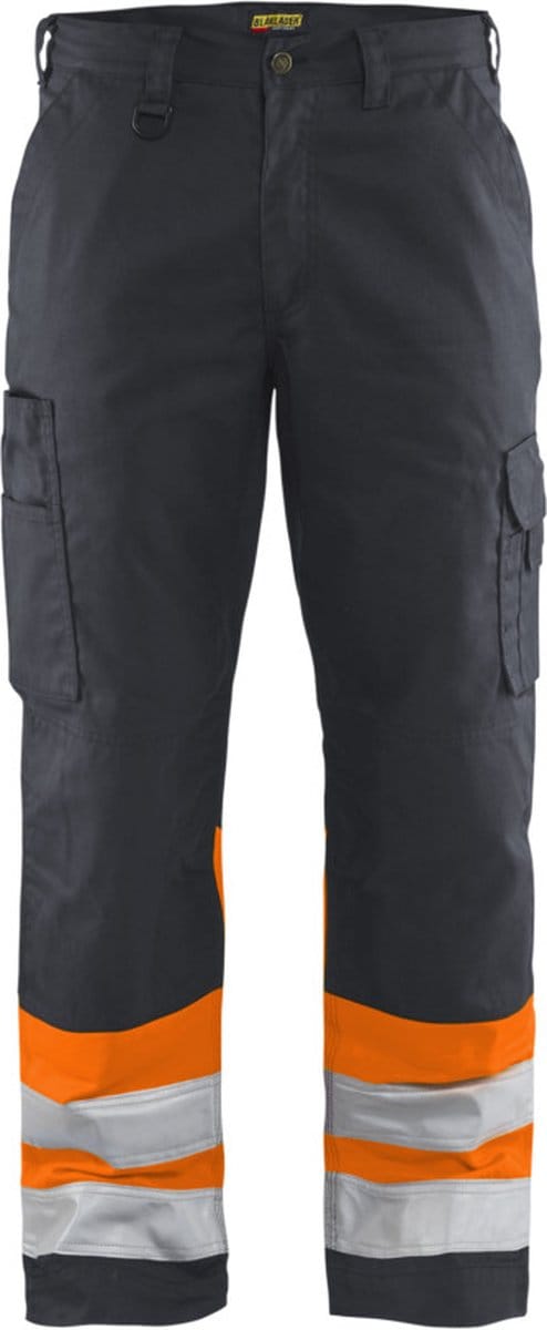 Blaklader Werkbroek High Vis 1564-1811 - Medium Grijs/ High Vis Oranje - D104