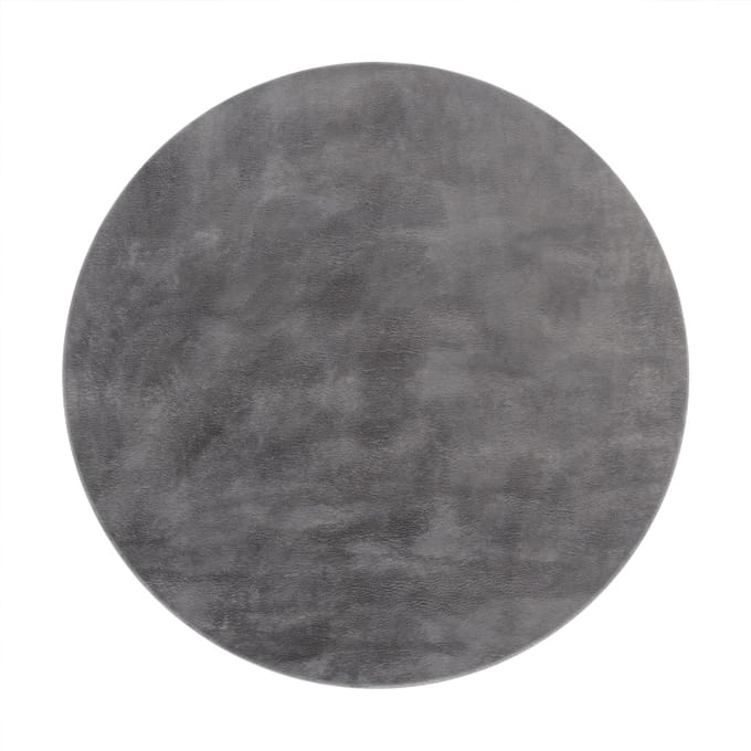 Zacht kleed Solina antraciet 80 cm rond