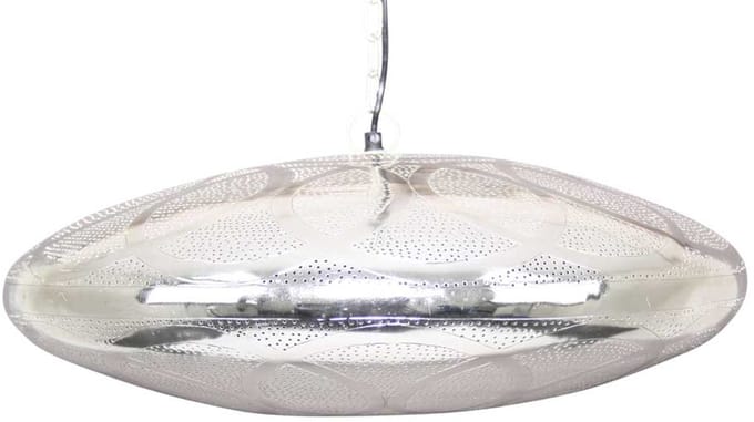 Safaary - Oosterse Hanglamp Naima Zilver Ø 56 x 25cm