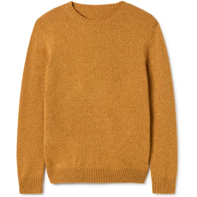 TWOTHIRDS Cagraray Knit Bicolour Mustard Maat: L | Sweaters Outlet | Heren | Bruin