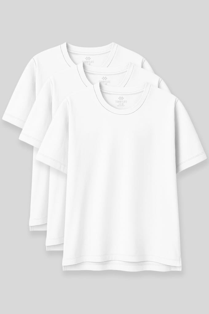 Oversized Katoen-Modal T-shirt met Ronde Hals
