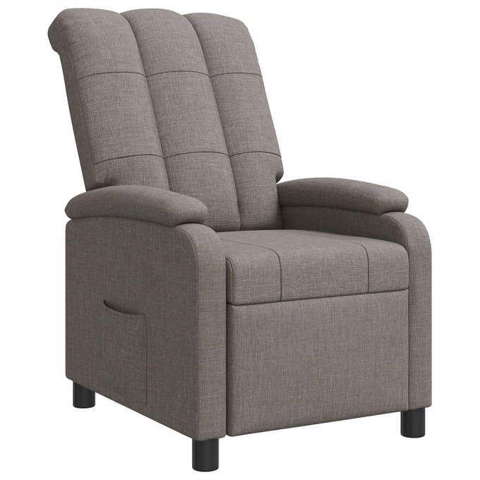 vidaXL - Recliner - Taupe - Stof