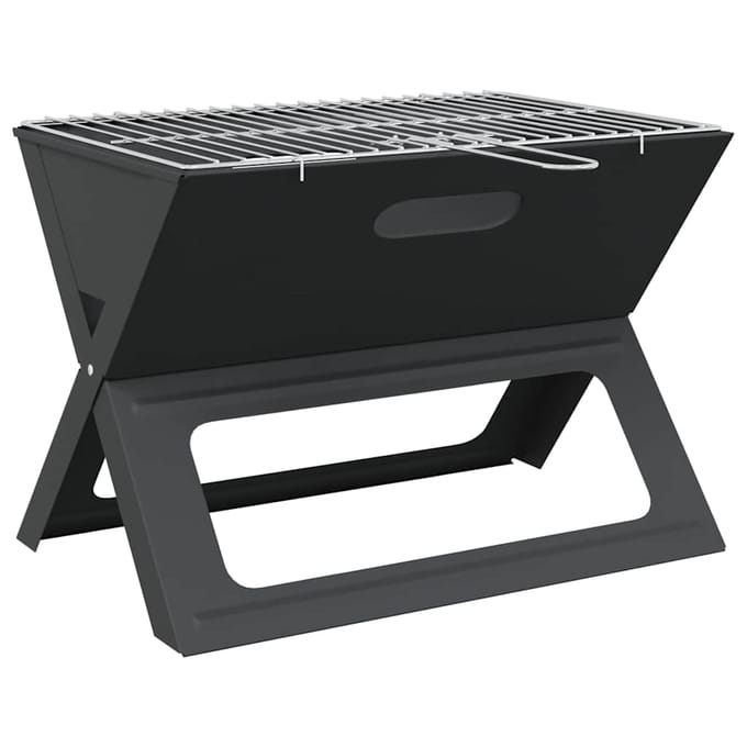 vidaXL - Buitengrill - Zwart - 46 - x - 31 - x - 31 - cm - Staal