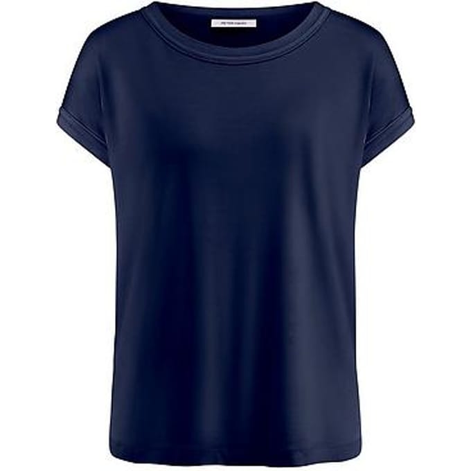 Shirt ronde hals Van Peter Hahn blauw