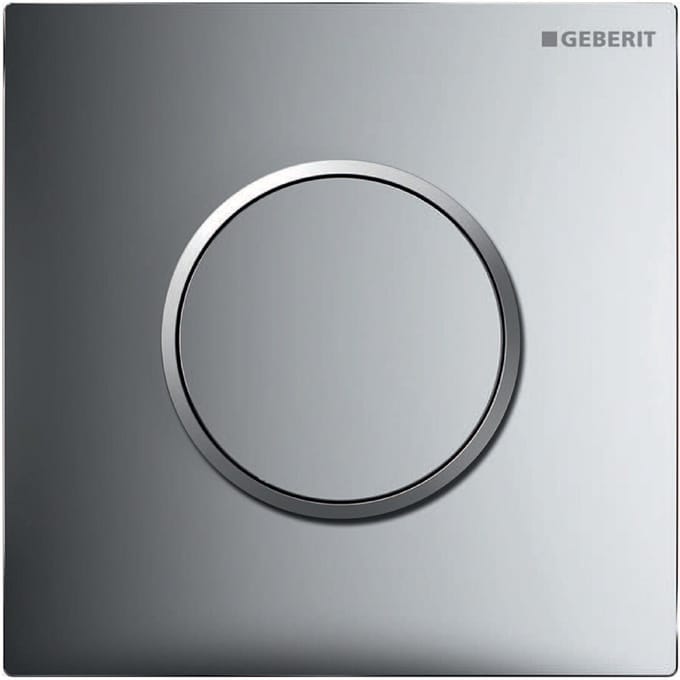 Geberit Type10 urinioir bedieningsplaat - pneumatisch - ronde knop - glans chroom mat