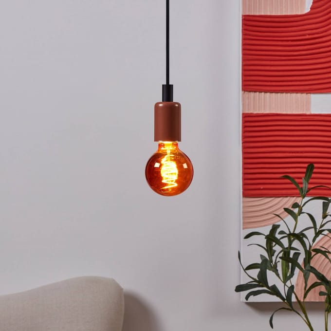 Eglo Ledfilamentlamp Globe - Koper - D8cm - Dimbaar - Warm Wit - E27 - 4w