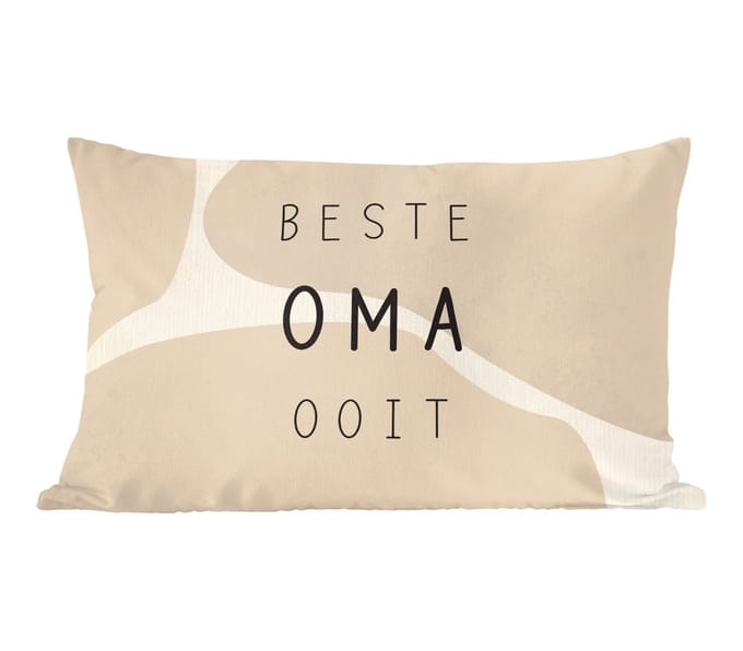 Sierkussens - Kussentjes Woonkamer - 60x40 cm - Spreuken - Beste oma ooit - Quotes - Grootmoeder