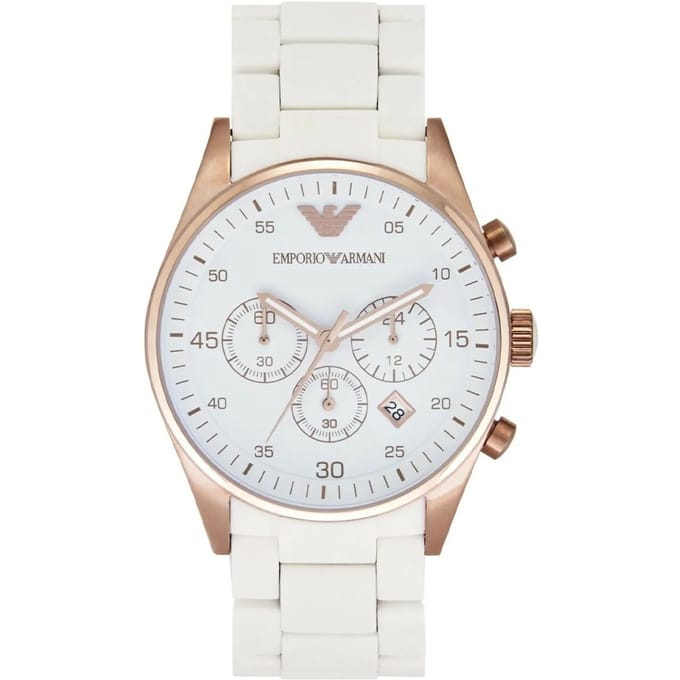 Emporio Armani AR5920 Dames Sportivo Horloge Wit