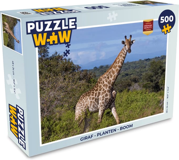 Puzzel Giraf - Planten - Boom - Legpuzzel - Puzzel 500 stukjes