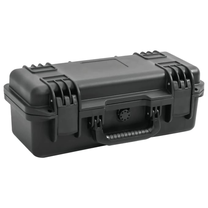 vidaXL - Flightcase - draagbaar - 46,5x21,5x17,5 - cm - PP - zwart