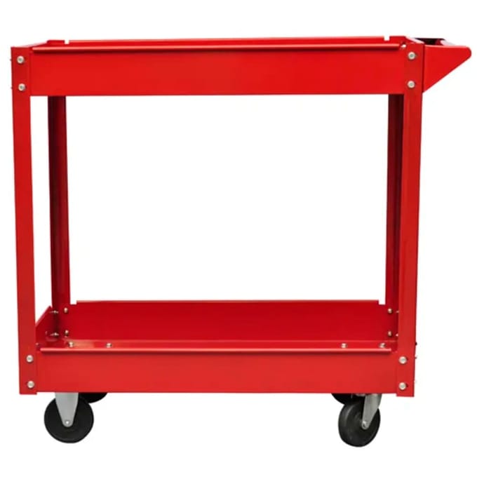 vidaXL - 2 - st - Gereedschapstrolley - met - 2 - schappen - 100 - kg