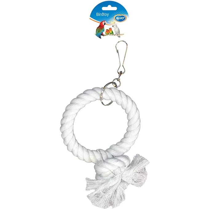 Duvoplus - Speelgoed Voor Dieren - Vogel - Papegaaischommel Ring 17cm Ø Wit - 1st
