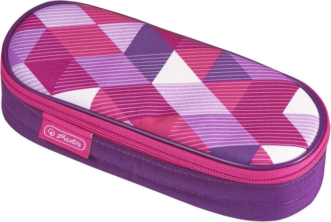 Luie etui Airgo 22 cm - Roze Cubes