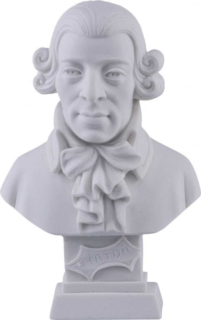 Music Gifts - Albast borstbeeld Haydn - 11 cm