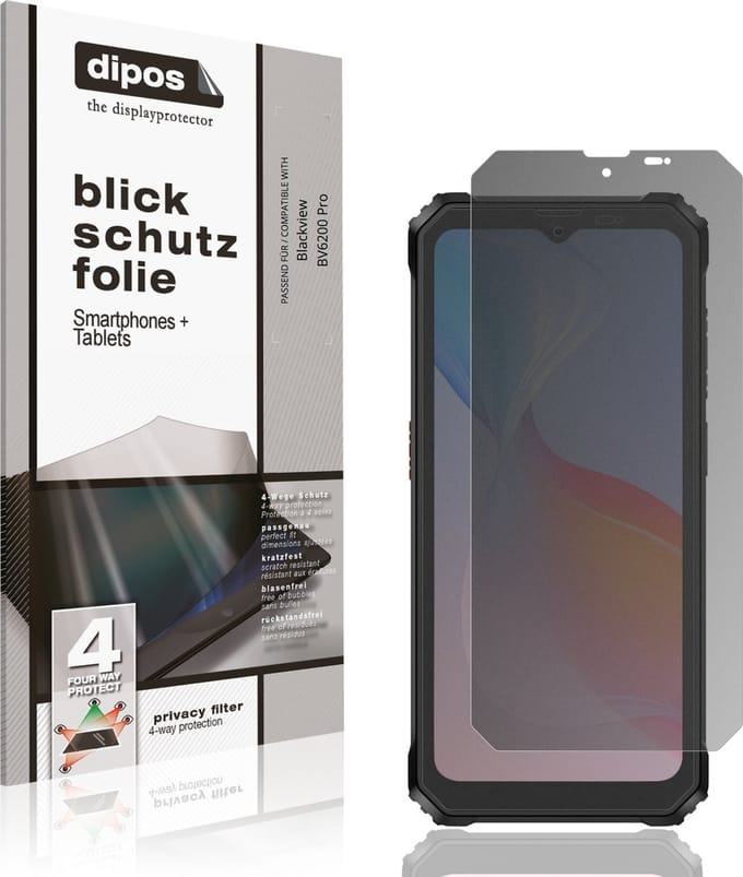 dipos – Matte Privacy Screenprotector geschikt voor Blackview BV6200 Pro | Anti-Spy Beschermfolie