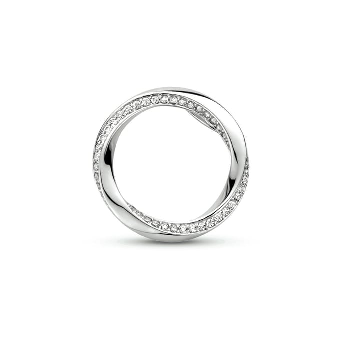 Zilveren Hanger Rond Zirkonia