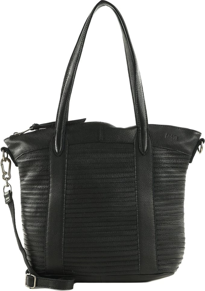 FREDsBRUDER Leren Schoudertas Good Mood Shopper Black Zwart