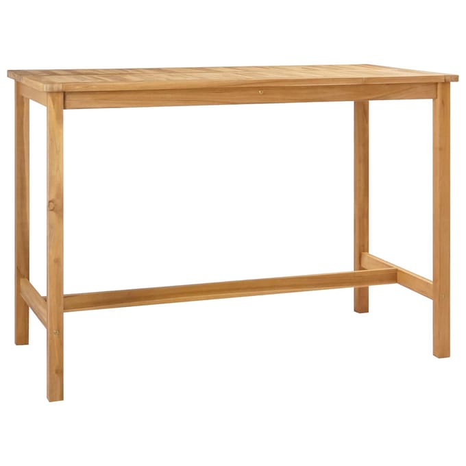 vidaXL - Bartafel - Naturel - 150 - x - 75 - x - 105 - cm - Massief - Teakhout