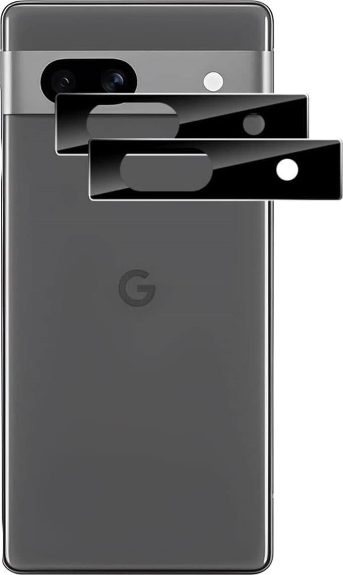 Camera Protector voor Google Pixel 7A - 2 stuks van glas Zwart glazen