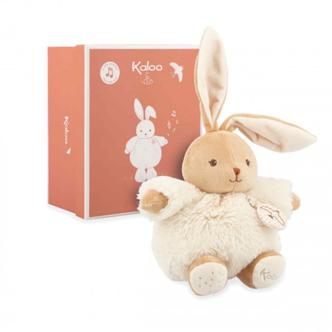 Kaloo patapouf - Knuffel - Muziekknuffel - Kleur Crème - Konijn