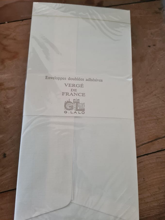 G.Lalo 25 enveloppen 220 x 110 Ivoor