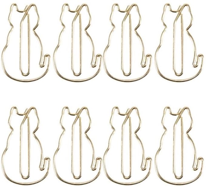 Allecto - katvormige paperclips - metalen clips - roestbestendig - 12