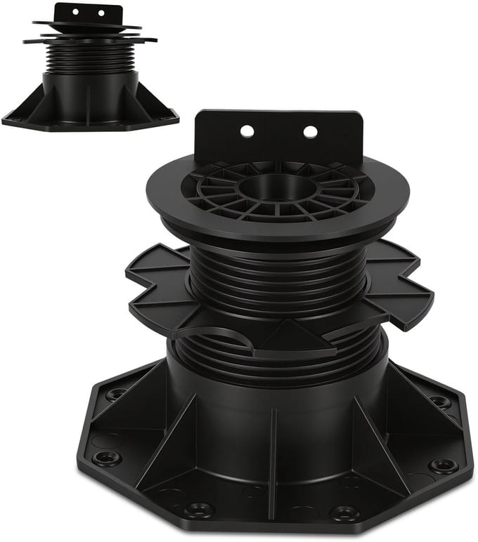 100x Verstelbare Terrasconstructie 75-145mm Matte Afwerking Hellingsverstelling 0-5% Composiet Voor Houten En WPC Vloeren