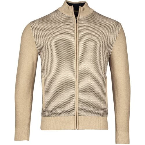 Baileys Vest Front Panel Three Color Knit Cardigan Zip Structure Beige / male