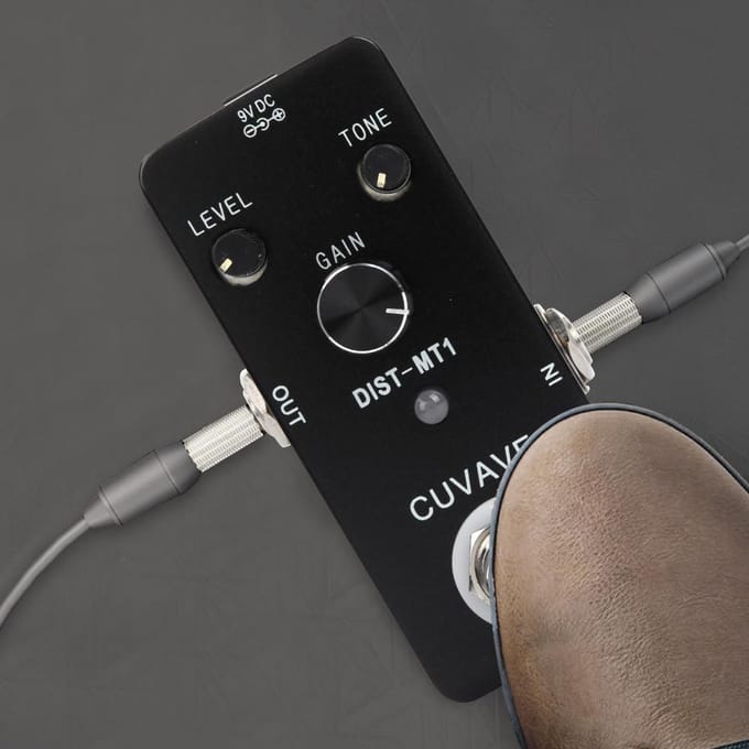 Pédale d'effet de distorsion pour guitare électrique DistortionMT1 Full Metal Shell True Bypass white