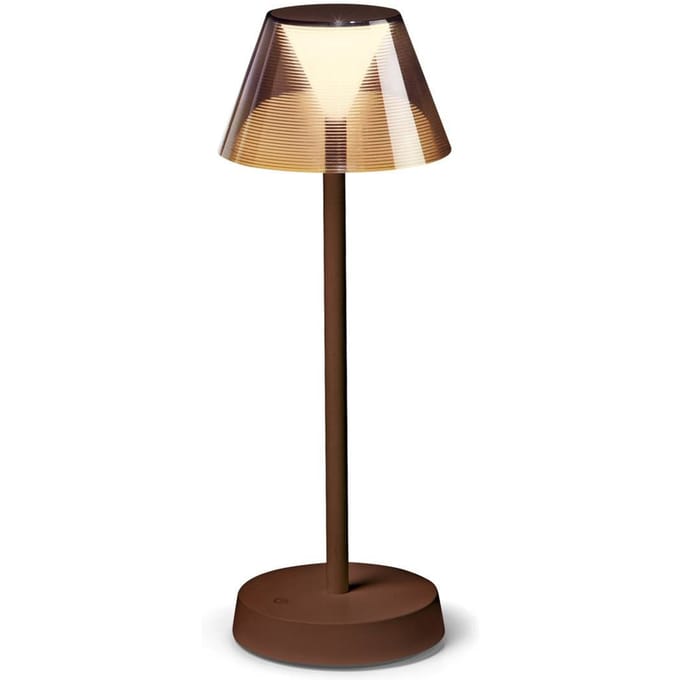 Ideal Lux Lolita LED terraslamp, accu Coffee