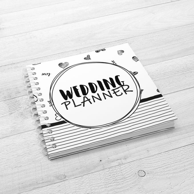 Invulboek SilliBeads - Mijn Wedding Planner Invulboek - Hardcover Wire-o (REEKS ZWART/WIT)