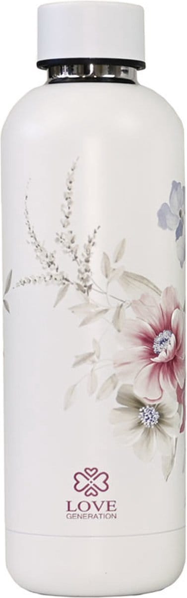 Love Generation - Waterfles - Wonderful White Flowers