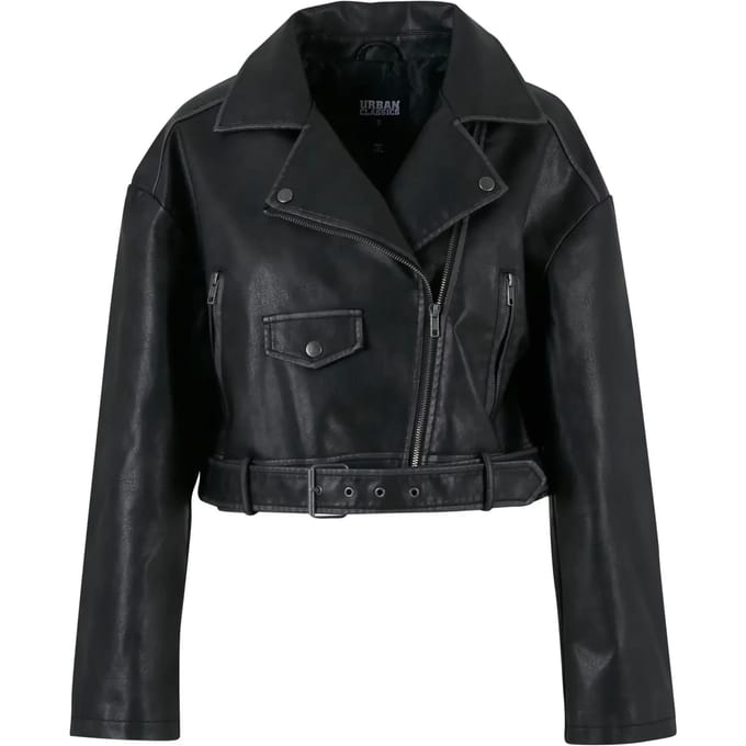 Urban Classics - Vintage Leather Jacket - XL - Zwart