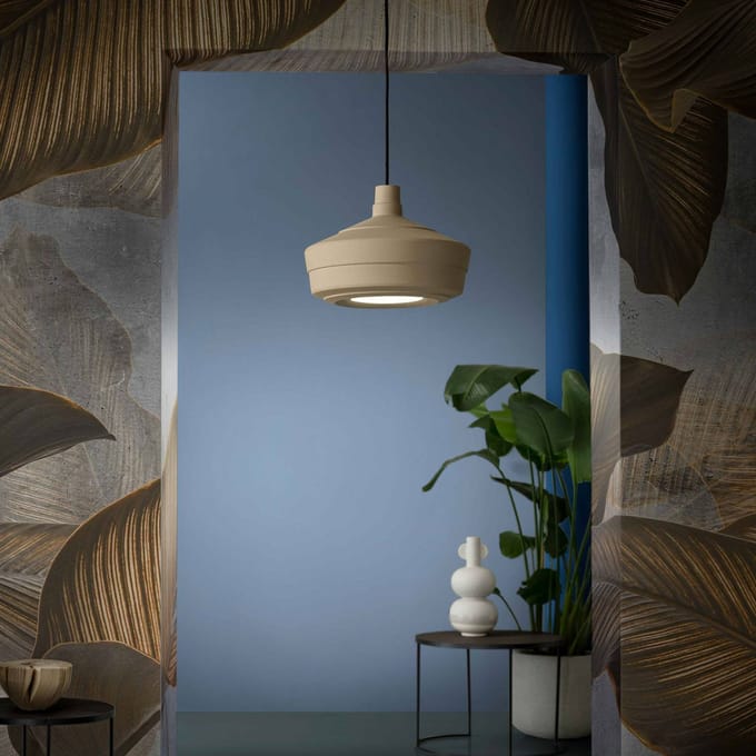 Ferroluce Hanglamp Churuata, keramiek, bruin
