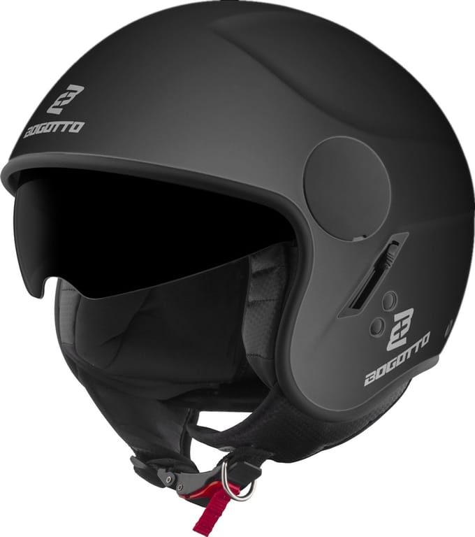 Bogotto H595 SPN Mat Zwart Jethelm - Helm