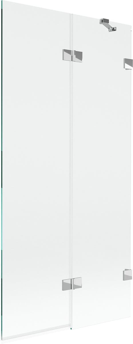 Mexen Lunar douchewand 2-vleugelig rechts 90 x 150 , transparant, chroom - 897-090-100-01-00-P