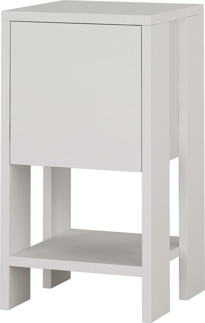 Hocus Picus Nachtkastje met Klapdeur - Wit - 30x30x55 cm