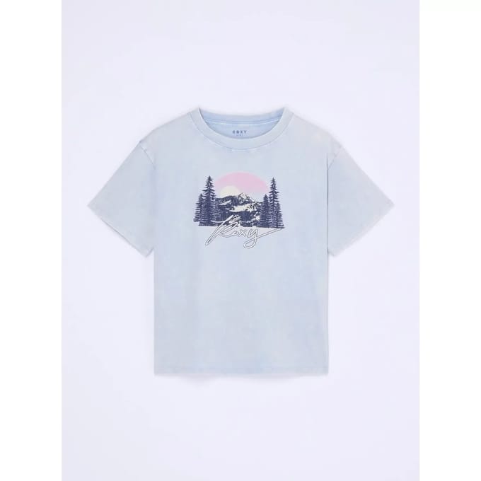 Roxy Evo Oversize Was T-shirt Met Korte Mouwen Blauw 4 Years Meisje