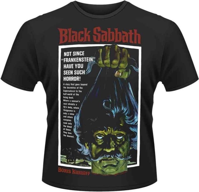 Plan 9 Unisex Tshirt -S- BLACK SABBATH (POSTER) Zwart