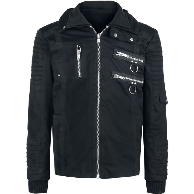 Vixxsin - Gothic Winterjas - Salute Jacket - L tot XL - voor Mannen - zwart