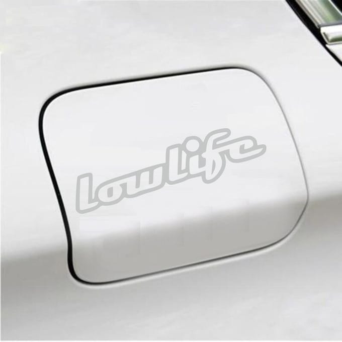 Bumpersticker - Lowlife - 6,3 X 22,1 - Licht Grijs