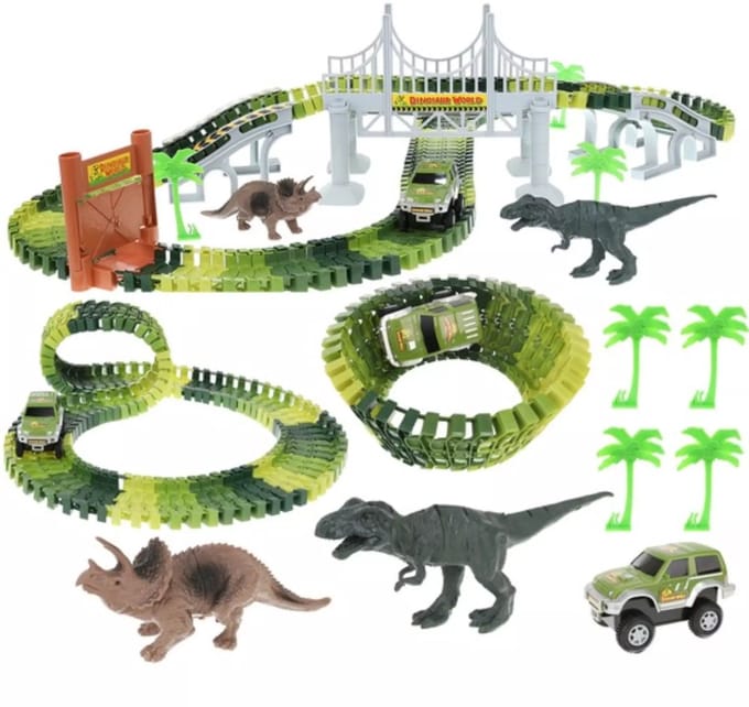Kruzzel Dino Park Racebaan: Prehistorisch Speelplezier voor Thuis