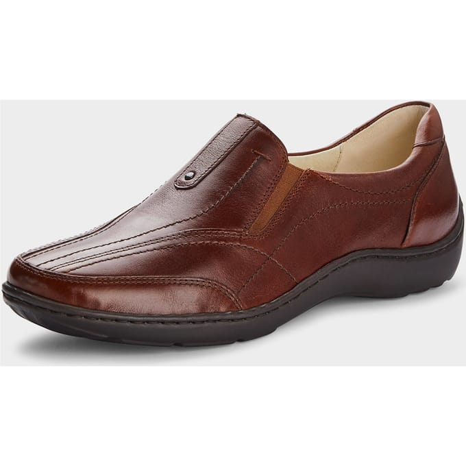 Schoenen van leer - cognac - Gr. 41 van Goldner Fashion