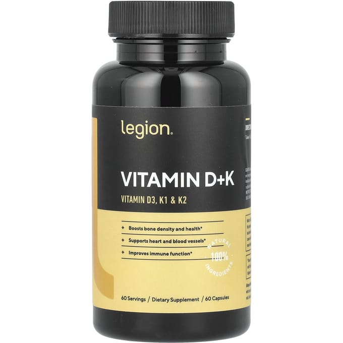 Legion Athletics, Vitamine D+K, 60 capsules
