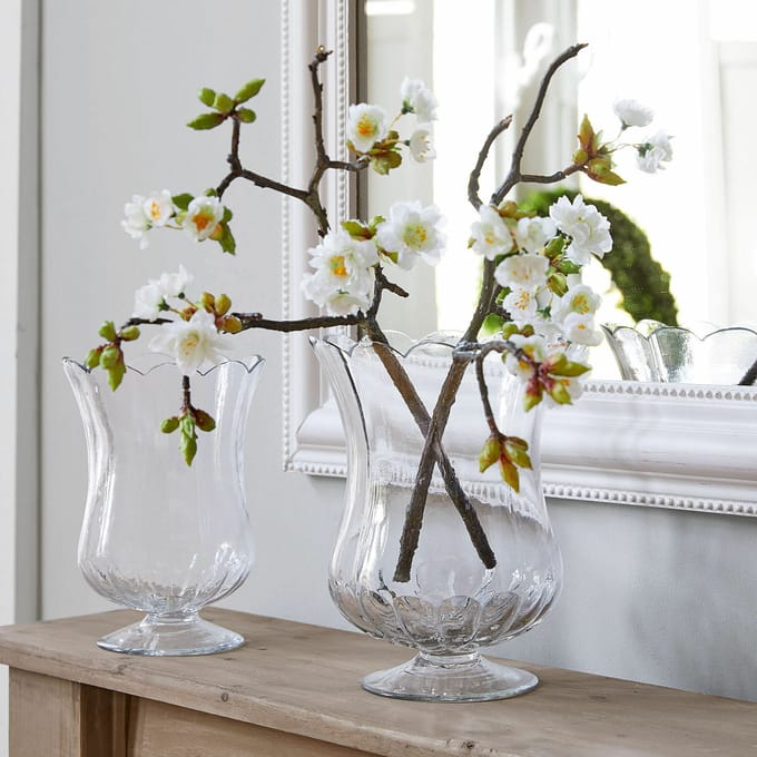 LOBERON Sierbloem set van 2 Gráda wit