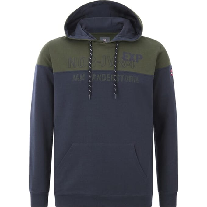 Jan Vanderstorm herren Sweatshirt - 68/70 - donkerblauw - Plus Size